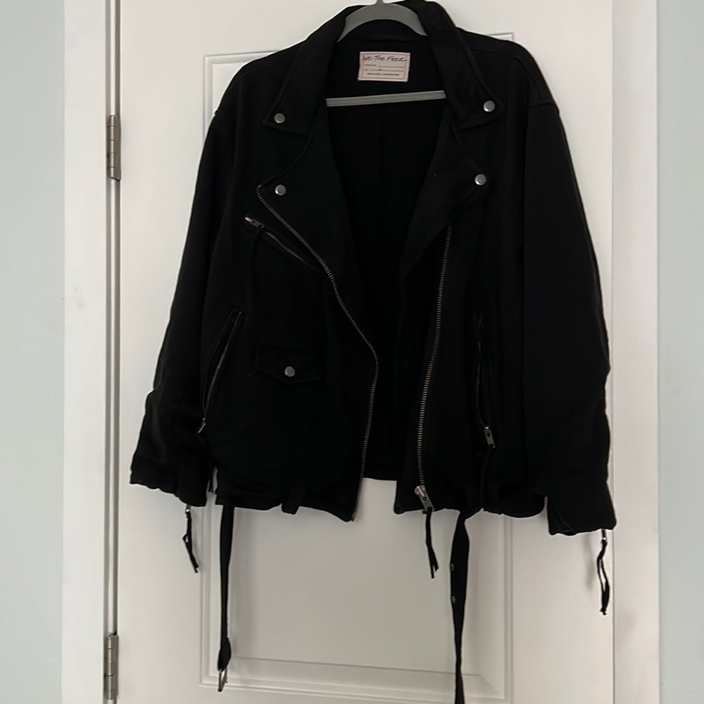 Free People Sweatshirt Moto Jacket Medium